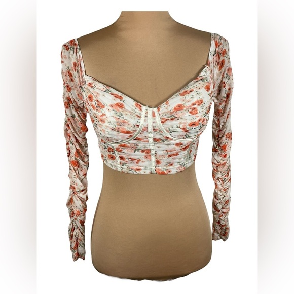 WINDSOR ~ Sweet Moments Ruched‎ Floral Bustier NWT Small - Picture 4 of 9